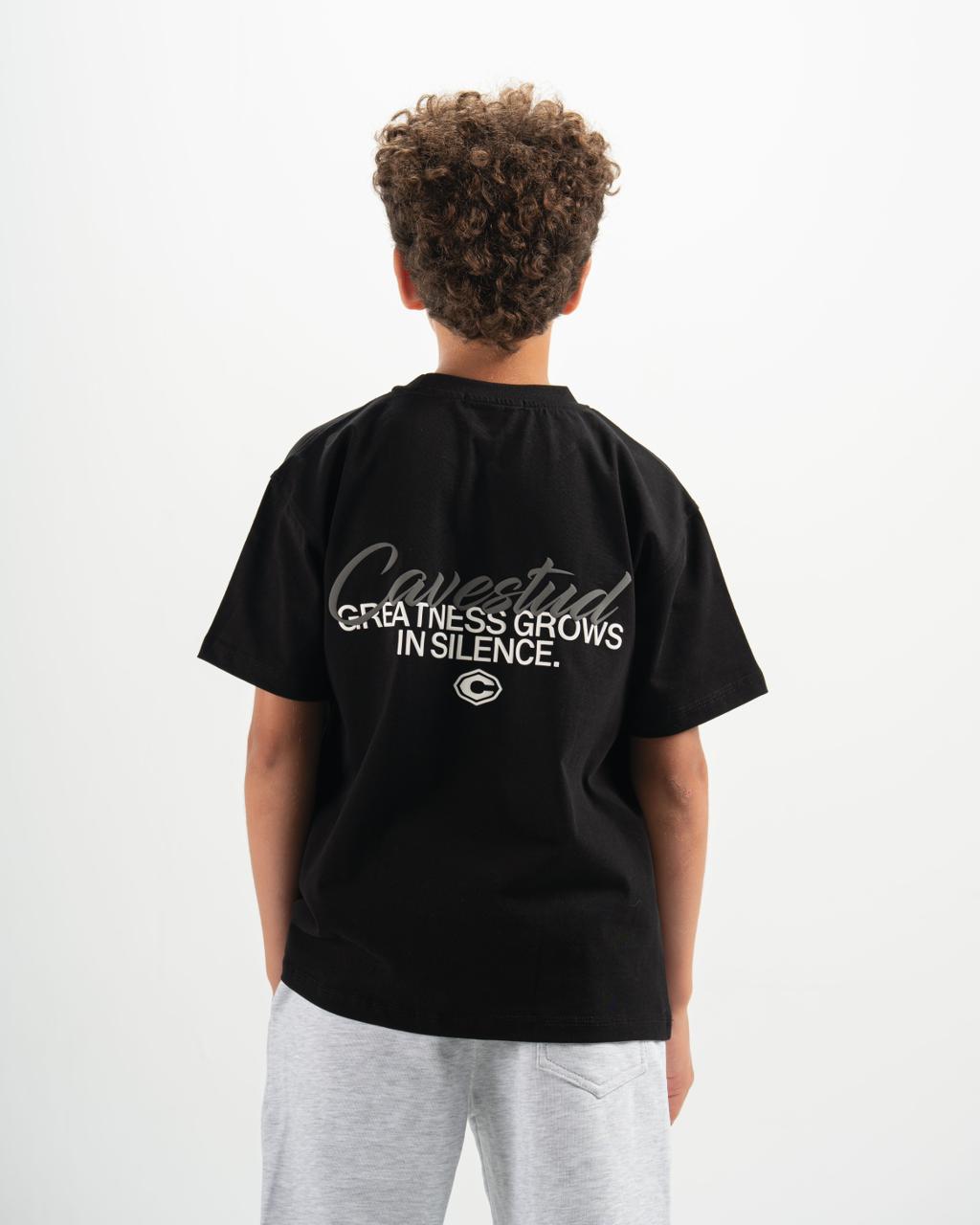 stud kids black T-shirt