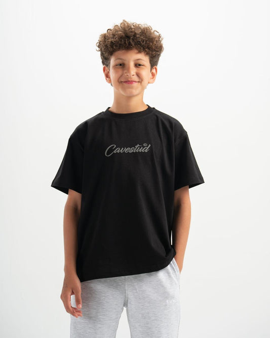 stud kids black T-shirt