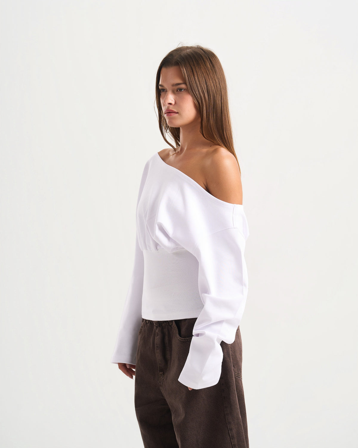 Cave White Off shoulder Top