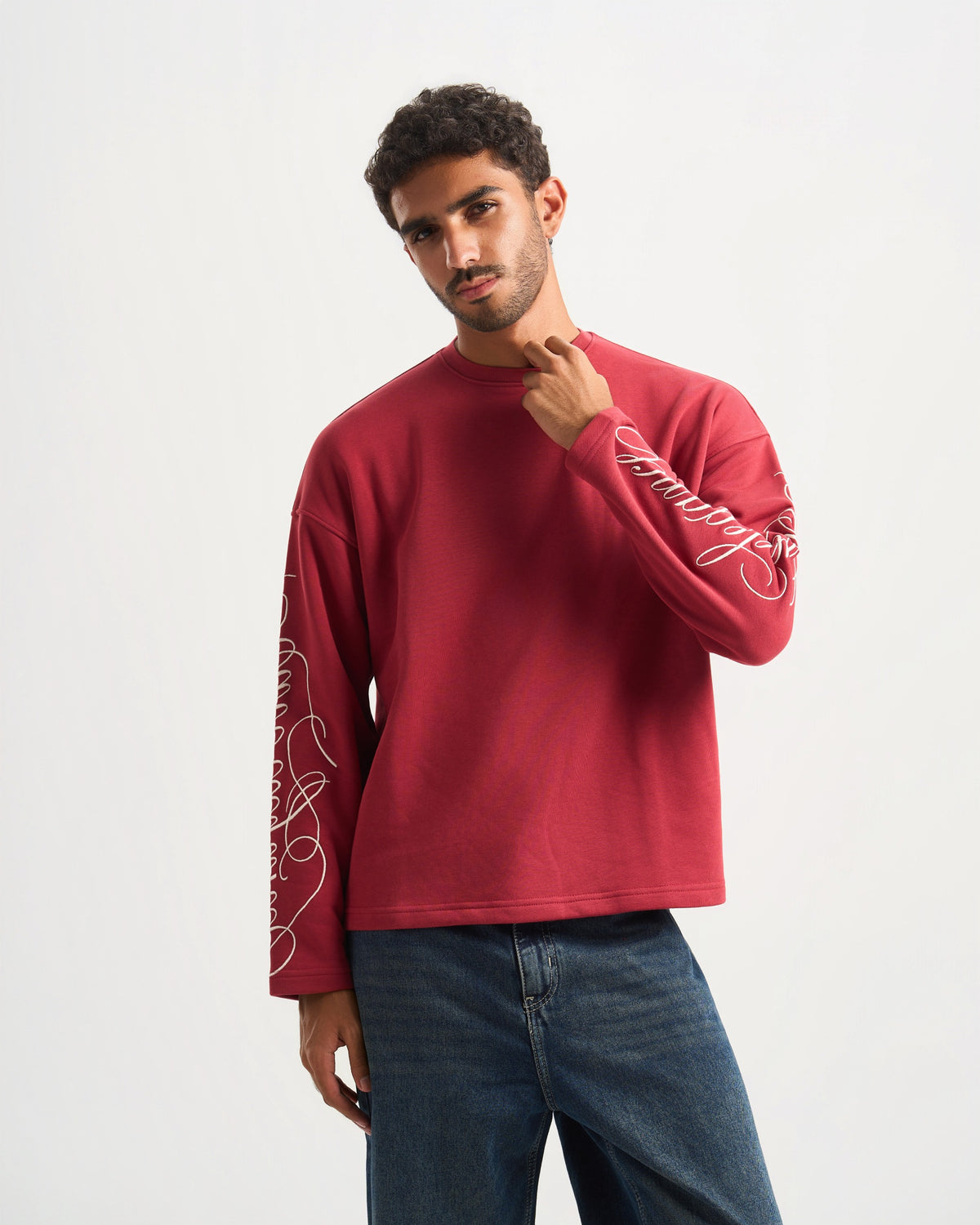 Cave`S Burgundy Crewneck