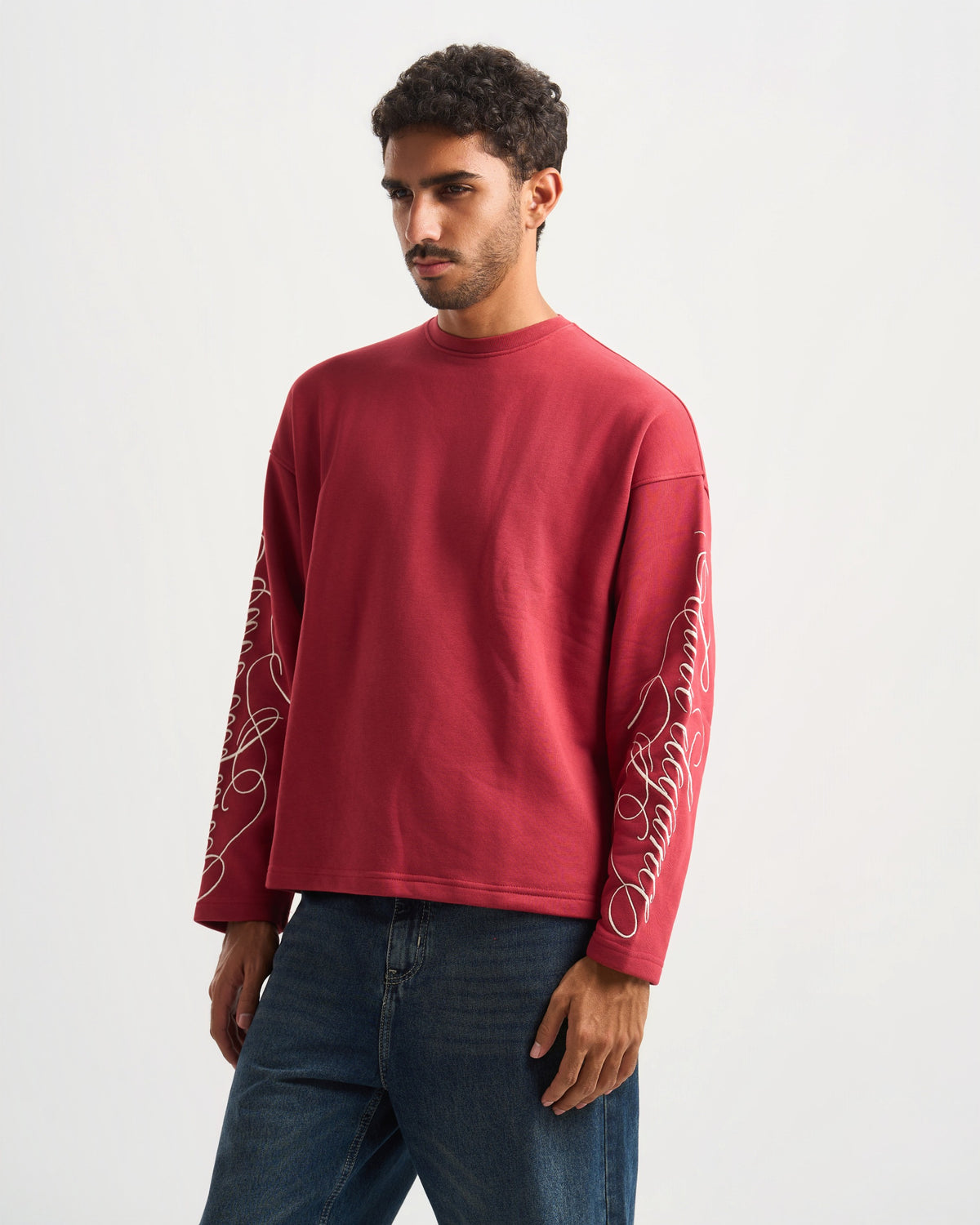 Cave`S Burgundy Crewneck