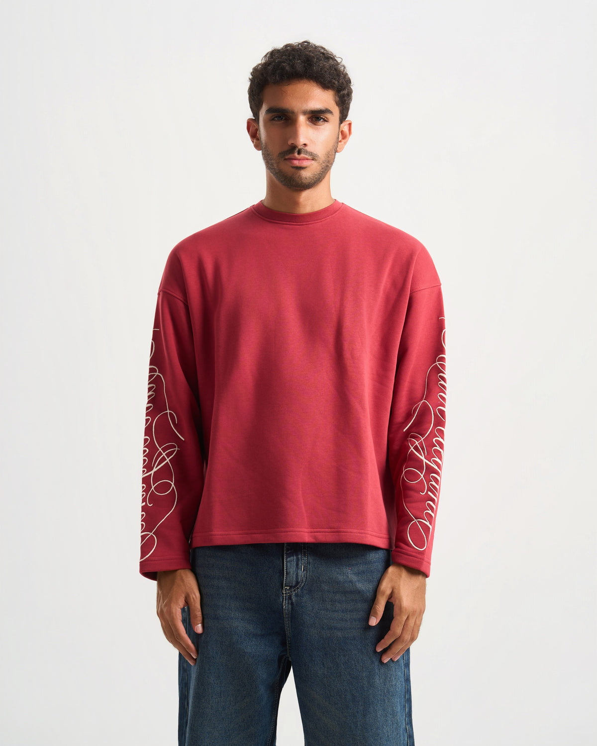 Cave`S Burgundy Crewneck