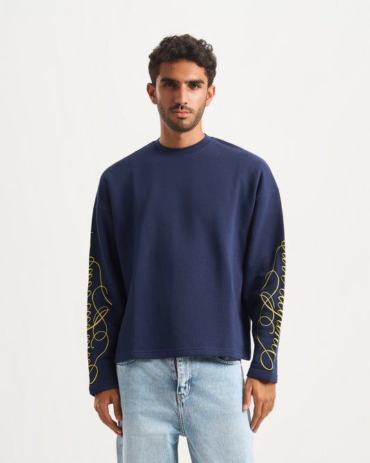 Cave`s Navyblue Crewneck