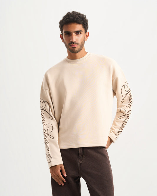 Cave`s beige Crewneck