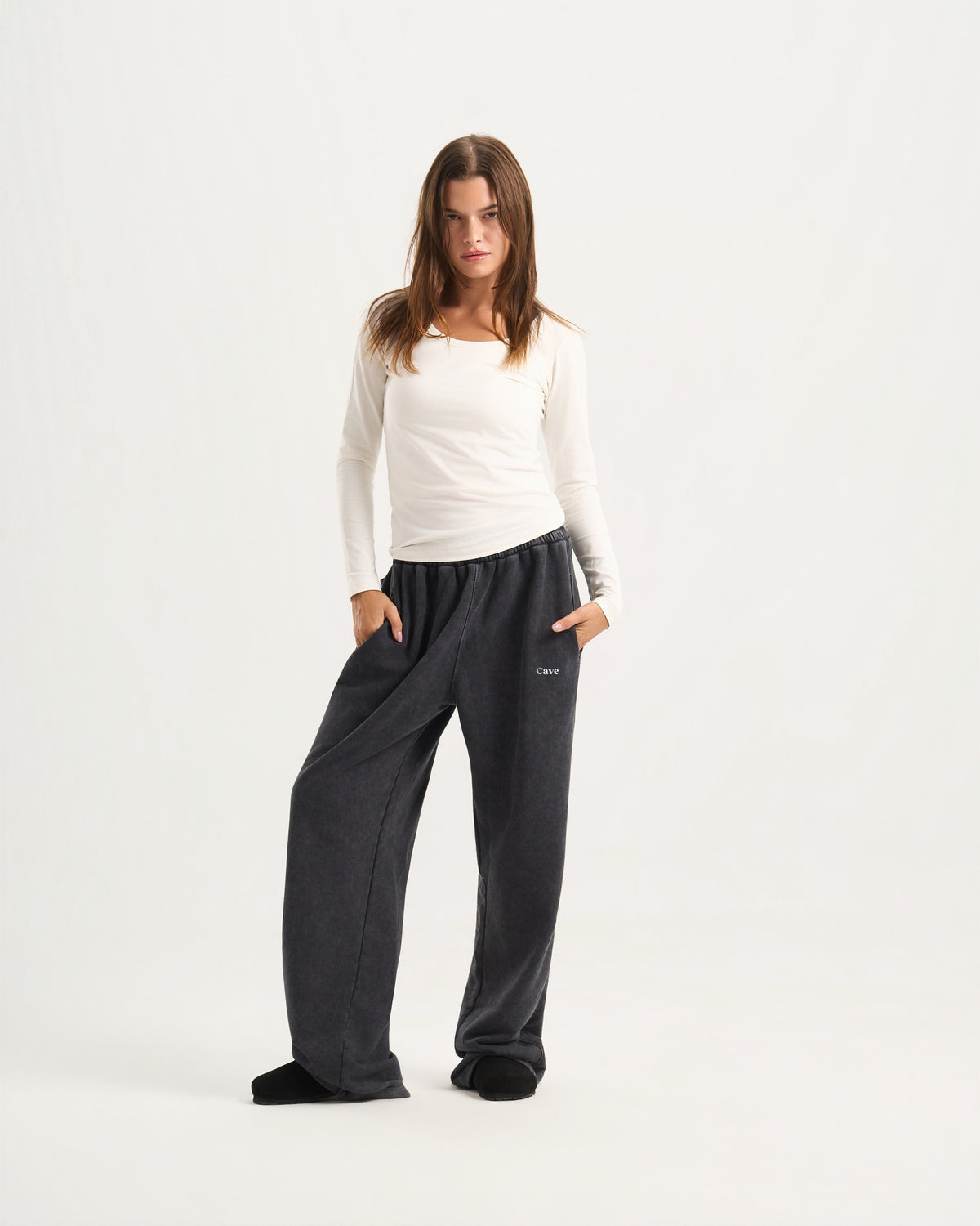 Grey washed sweatpants