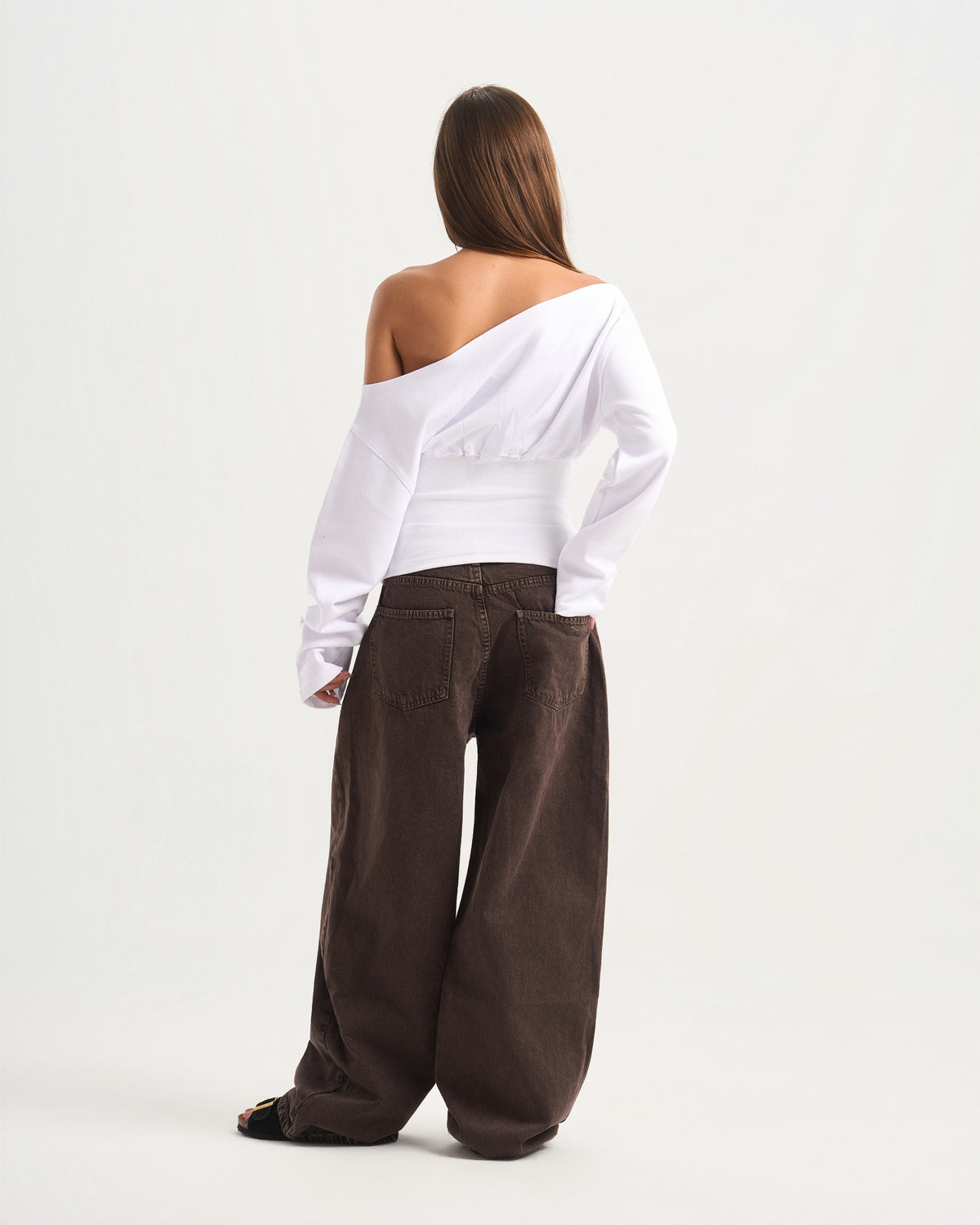 Unisex brown denim