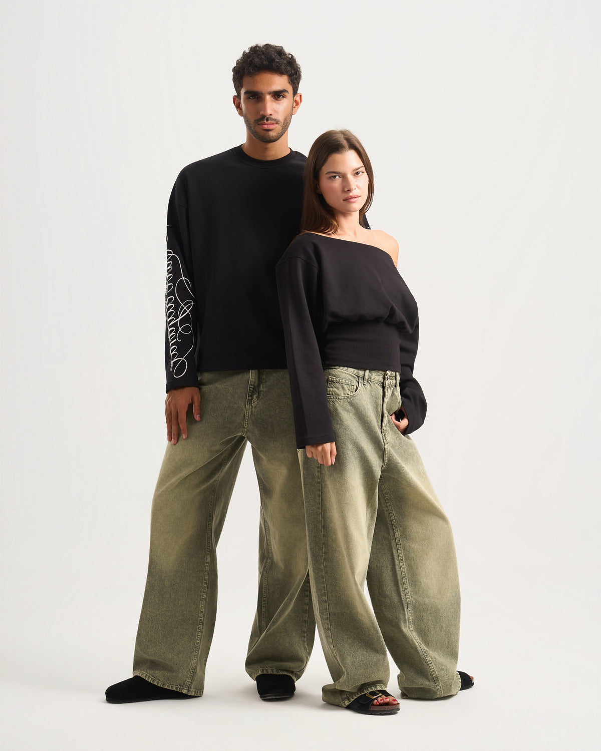 Unisex Olive denim