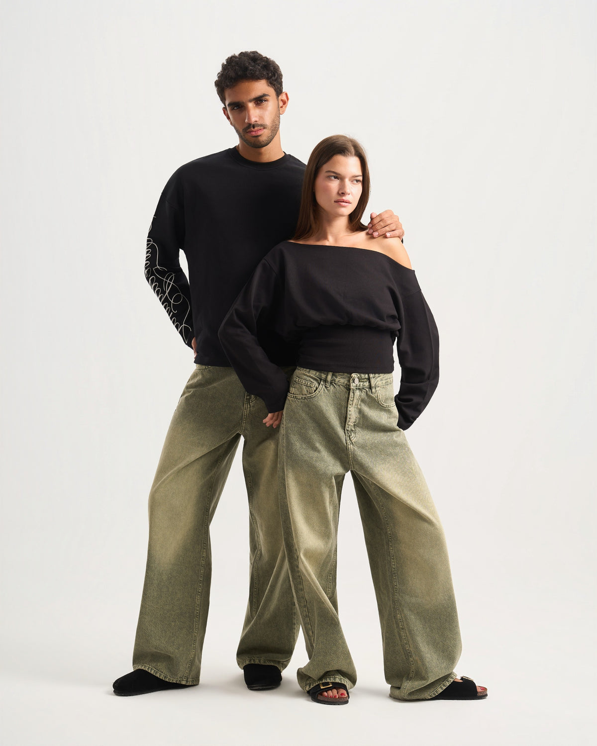 Unisex Olive denim