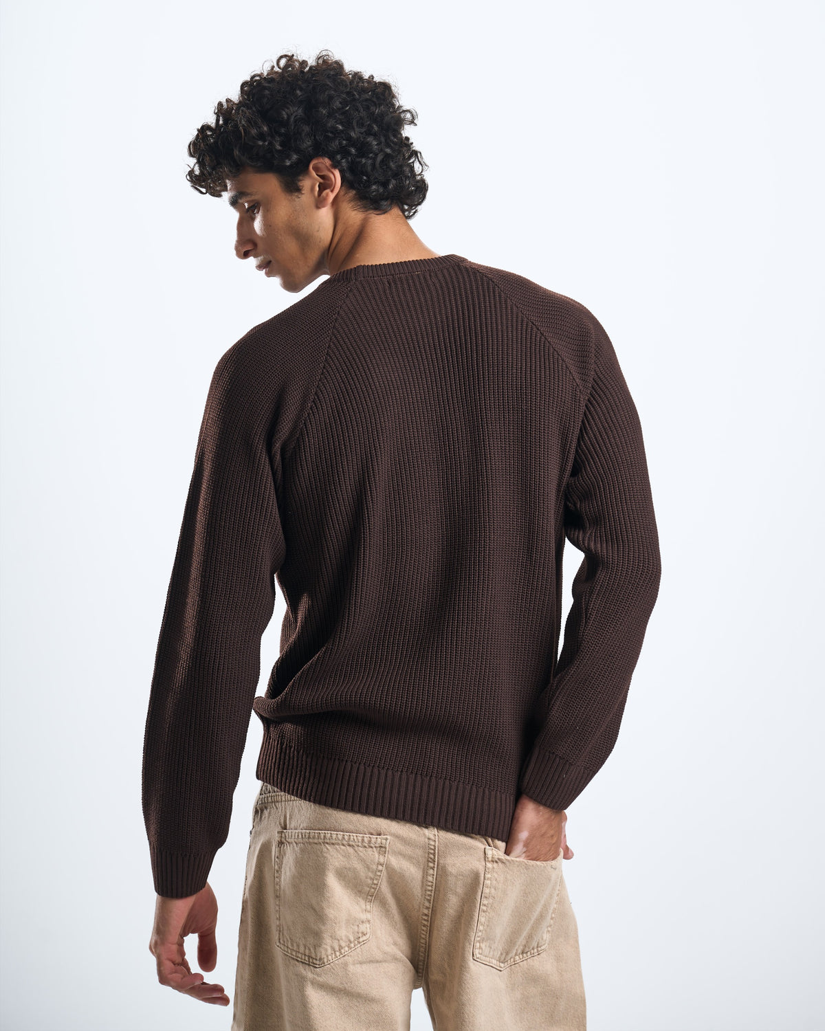 Knitted brown crewneck