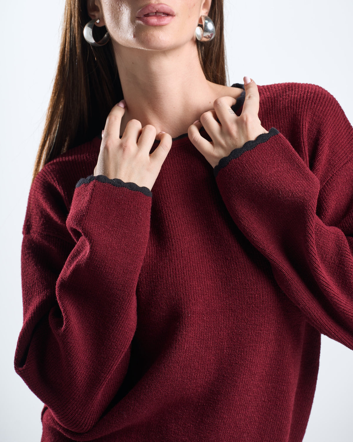 knitted Burgundy top