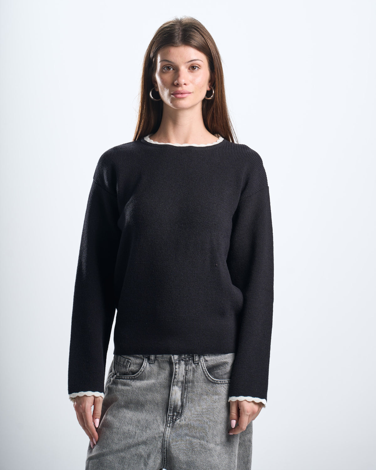 knitted black top