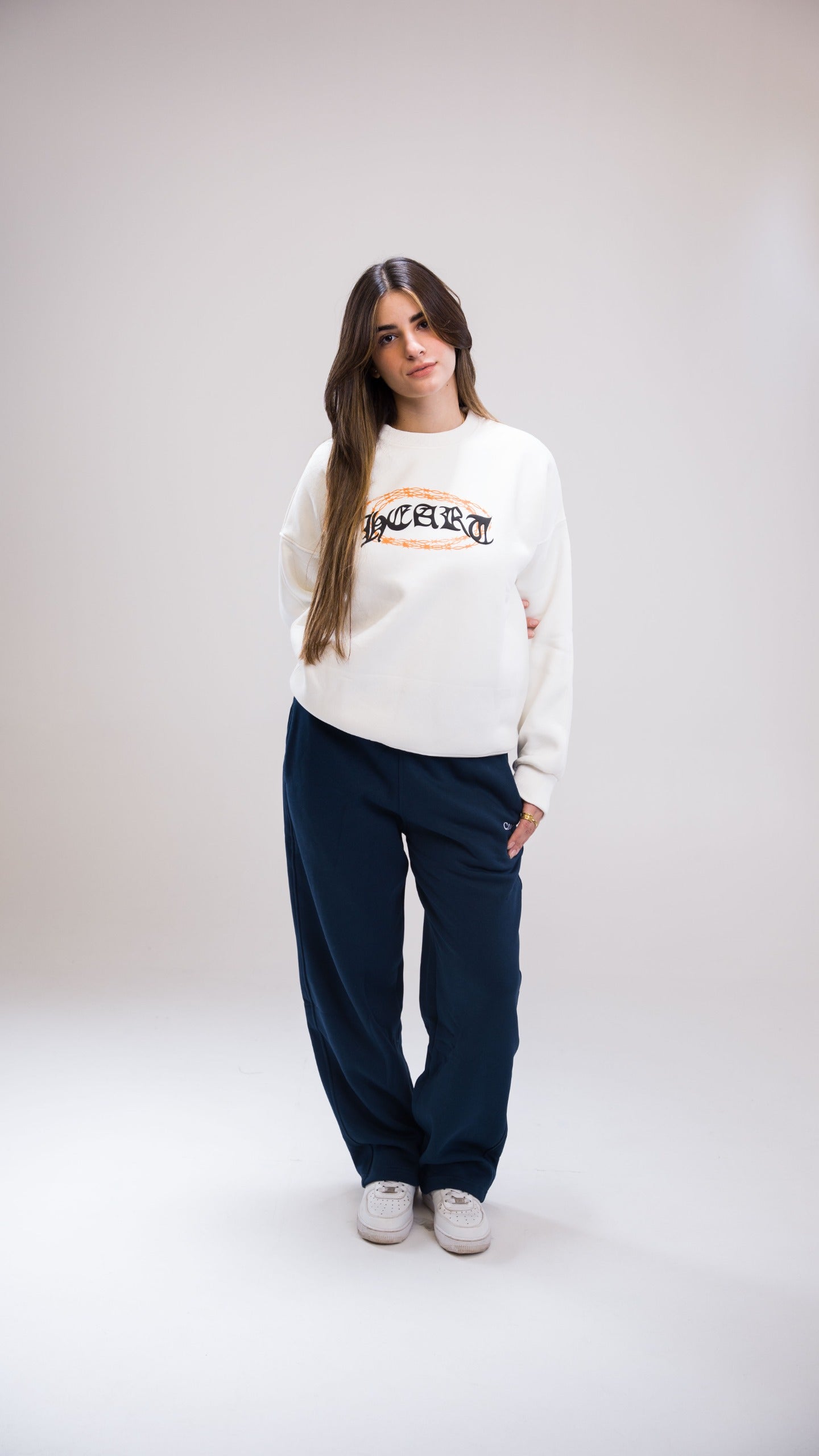 Chain White crewneck