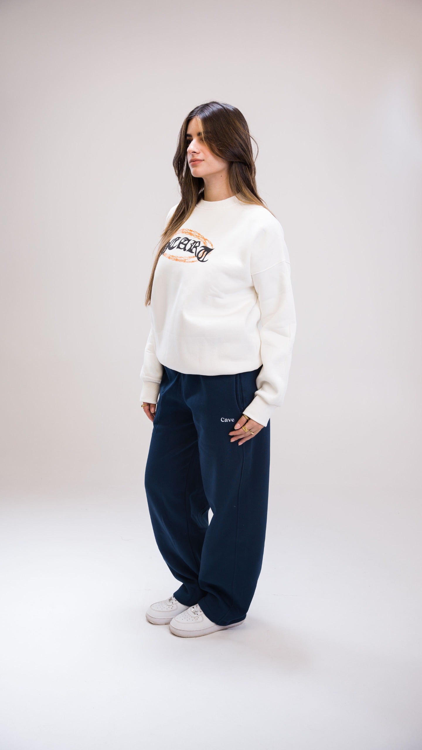 Chain White crewneck