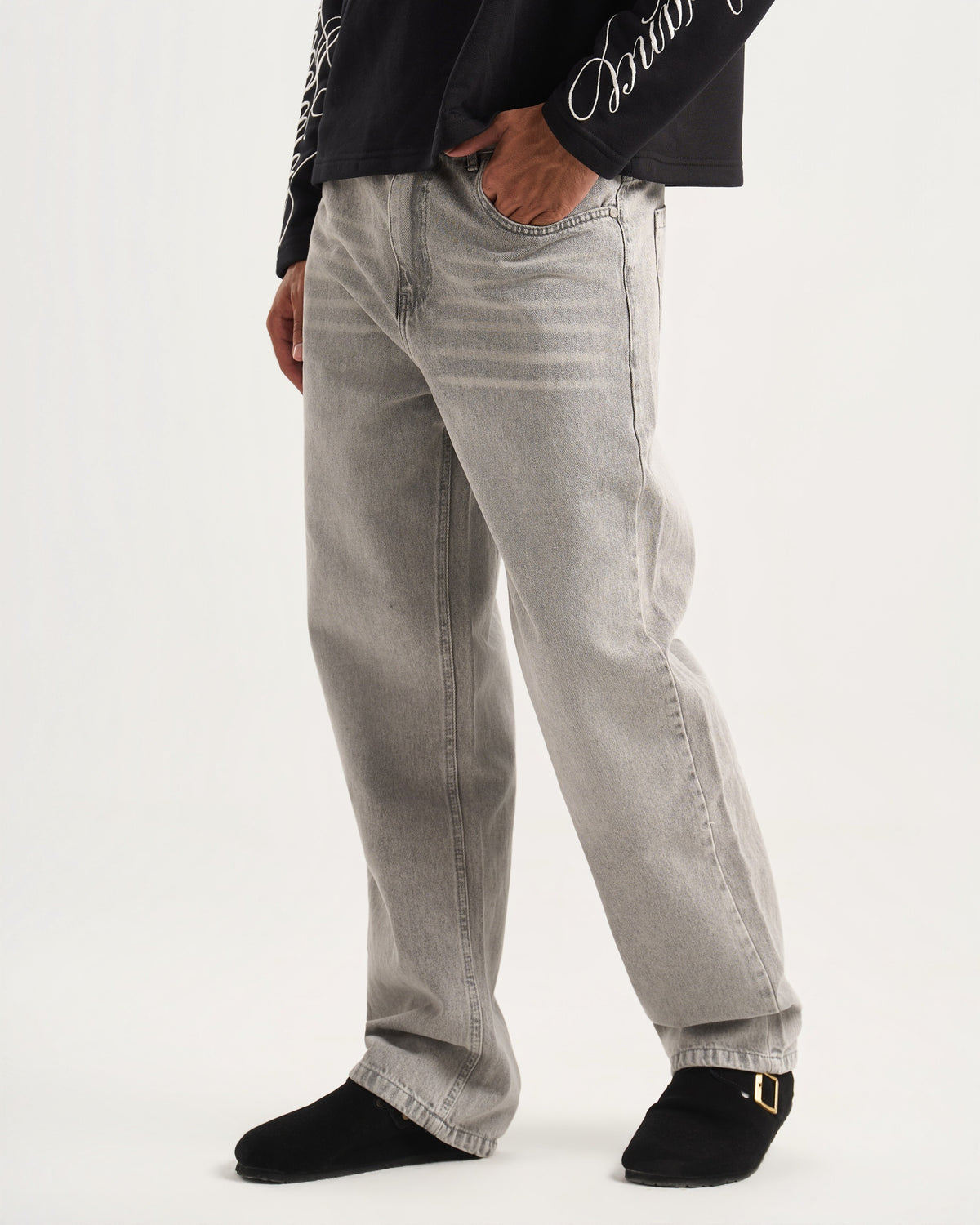 Wideleg Grey Denim