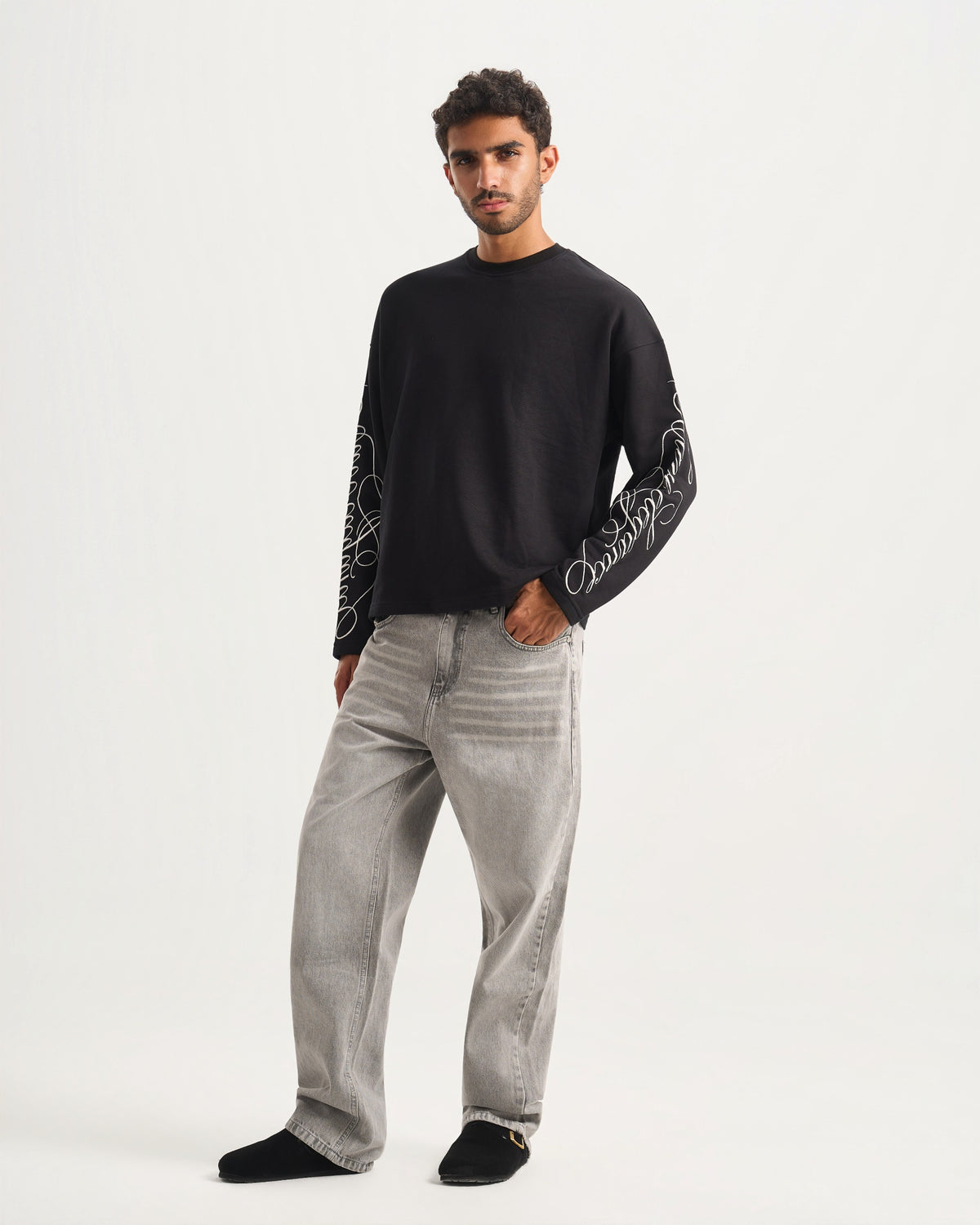 Wideleg Grey Denim