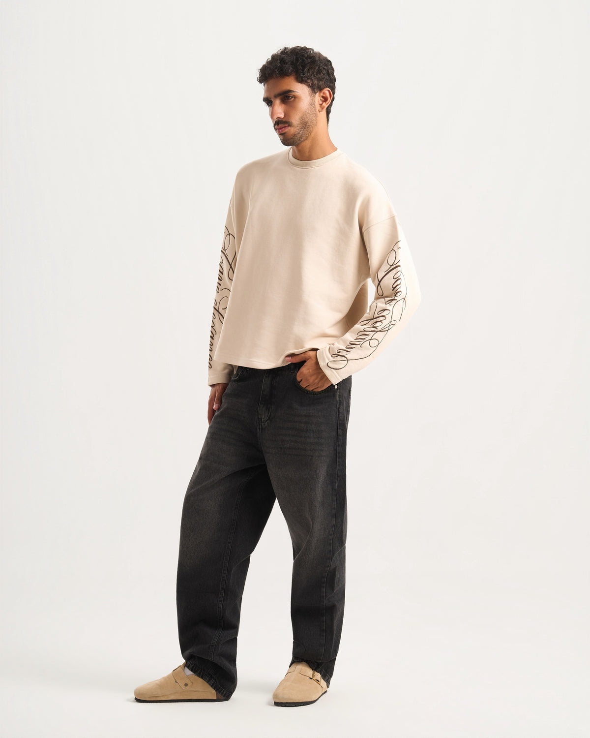 Wideleg Darkgrey Denim