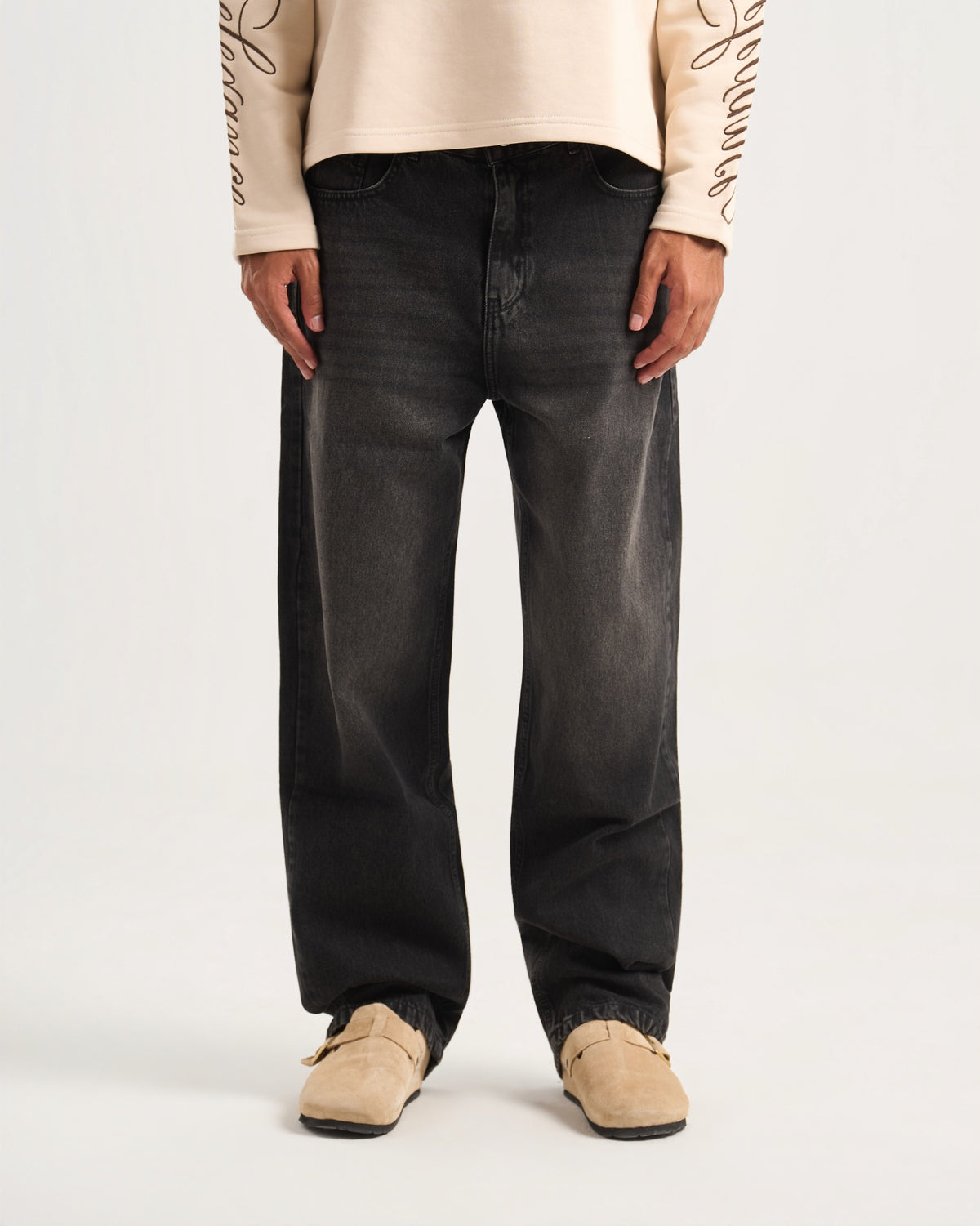 Wideleg Darkgrey Denim