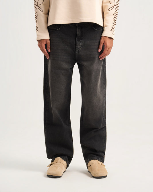 Wideleg Darkgrey Denim