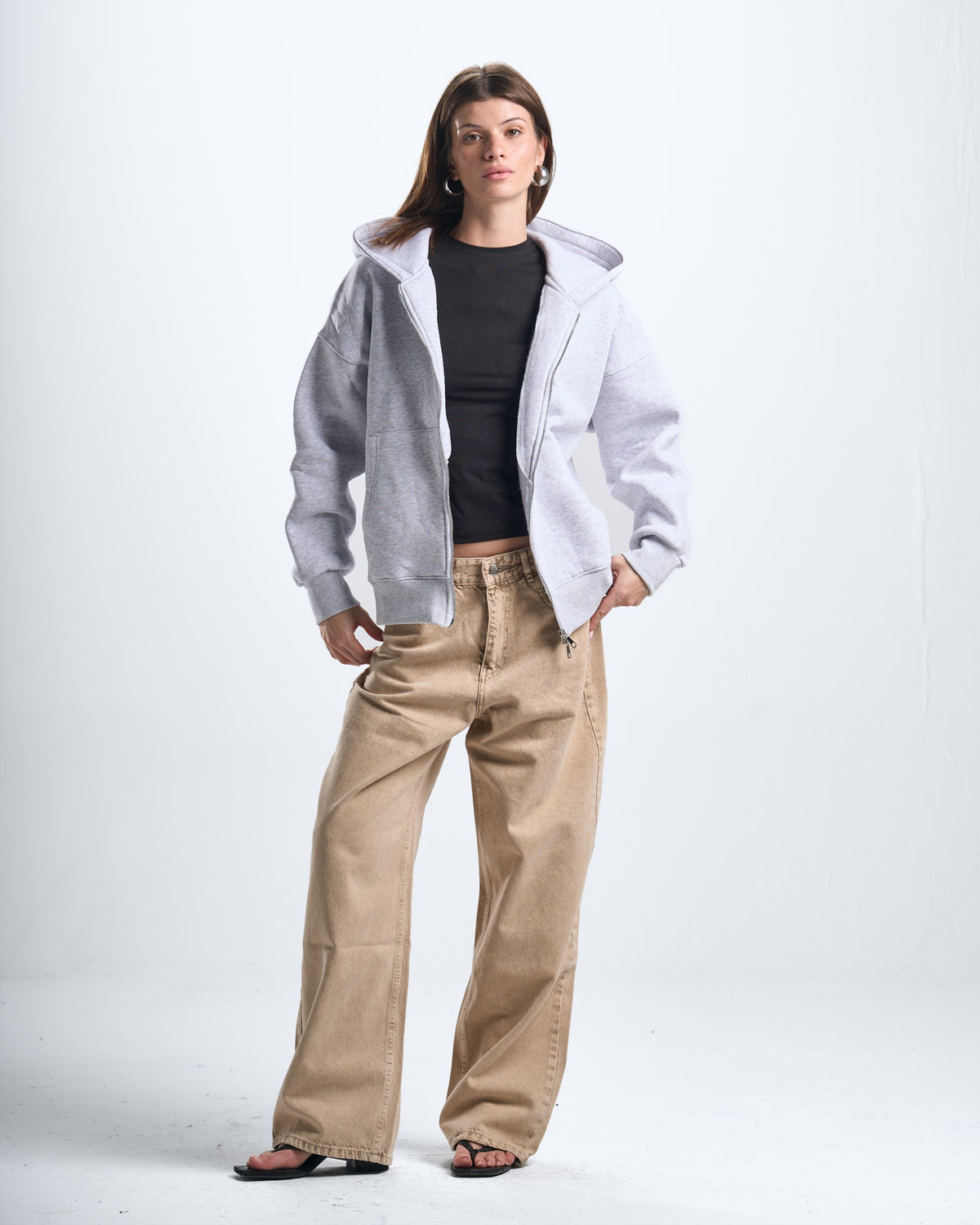 Zipup grey hoodie
