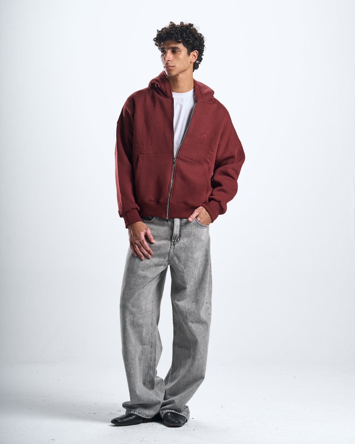 Zipup Burgundy hoodie