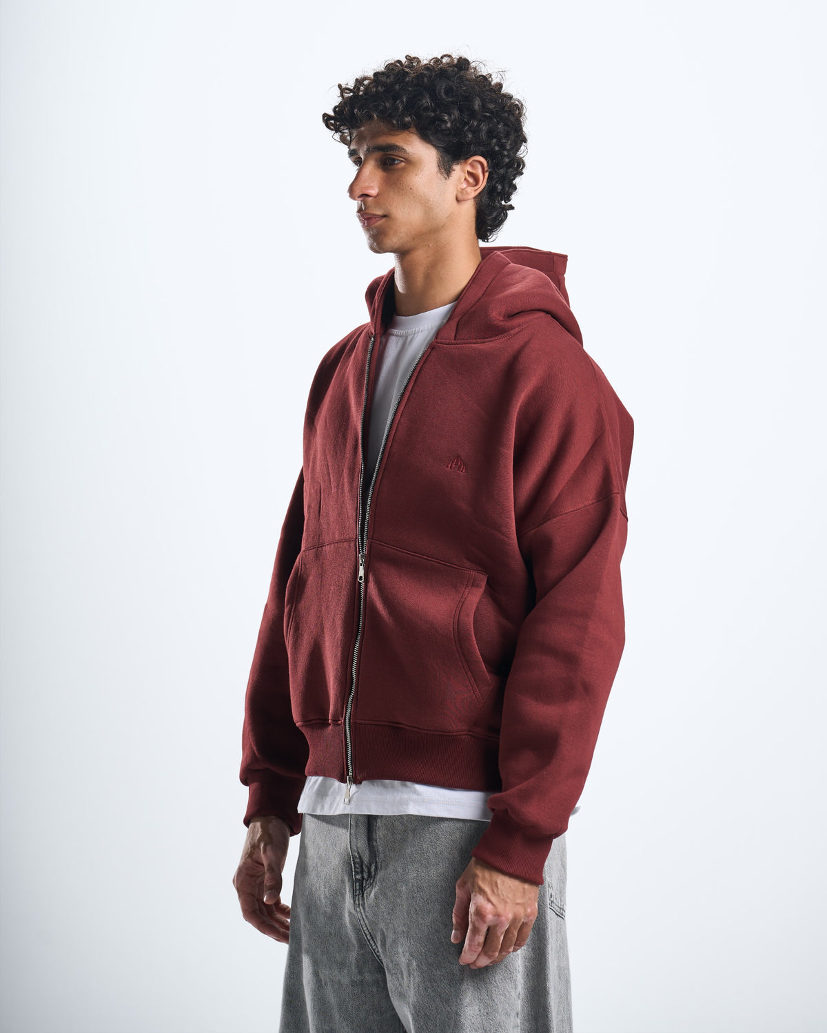Zipup Burgundy hoodie