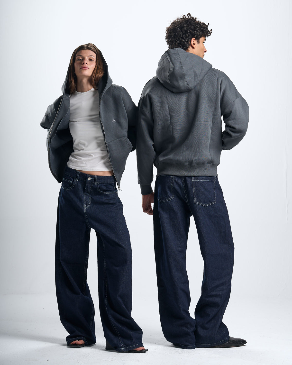Zipup darkgrey hoodie