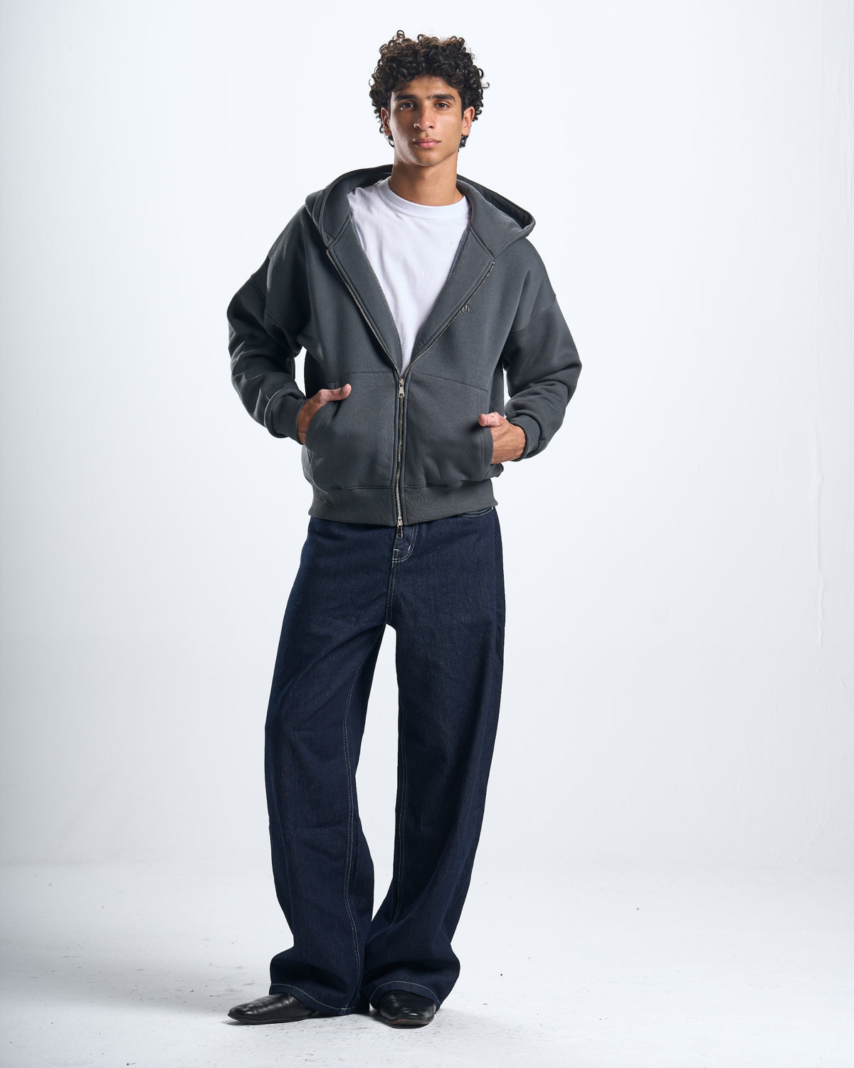 Zipup darkgrey hoodie