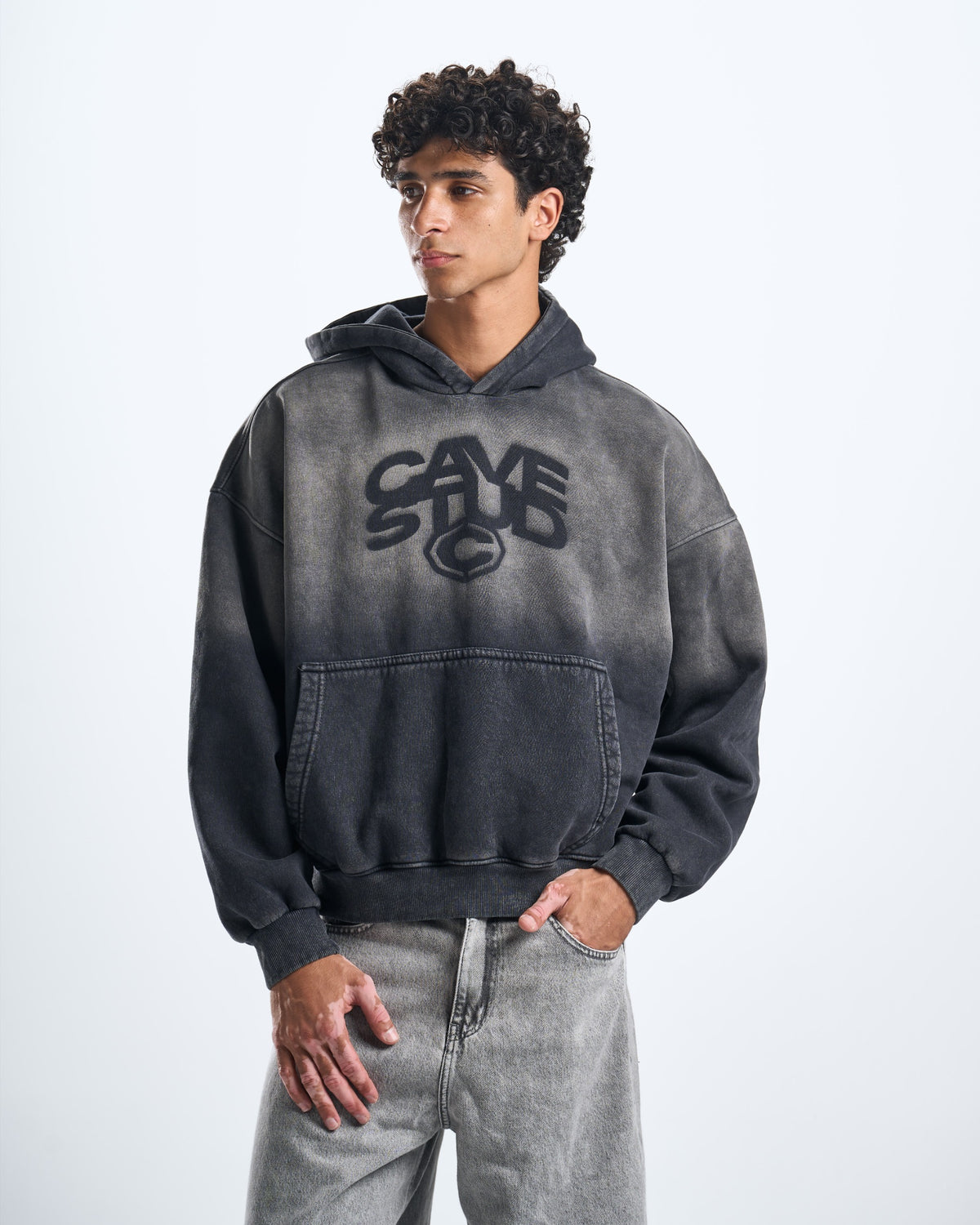 darkgrey washed hoodie