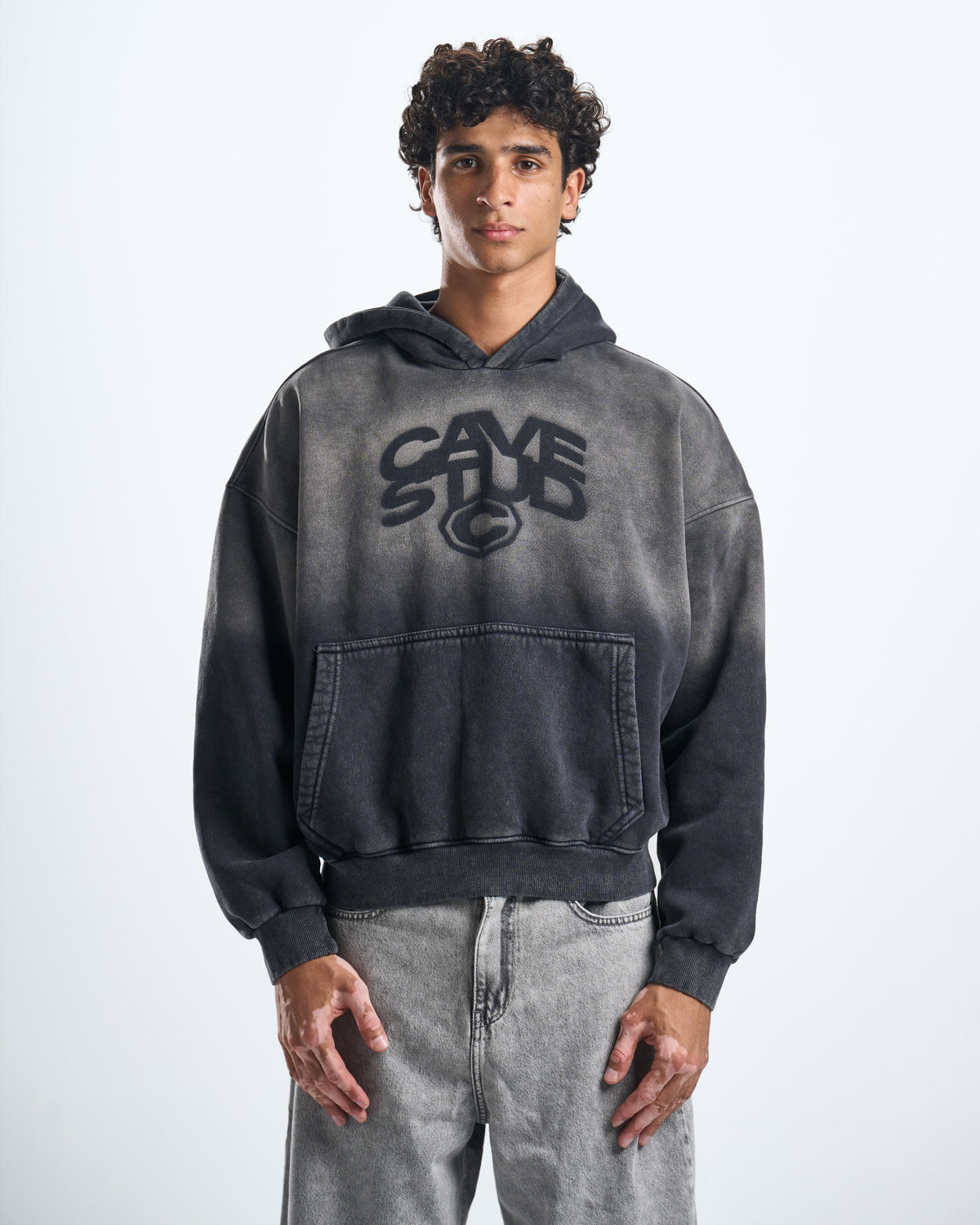 darkgrey washed hoodie