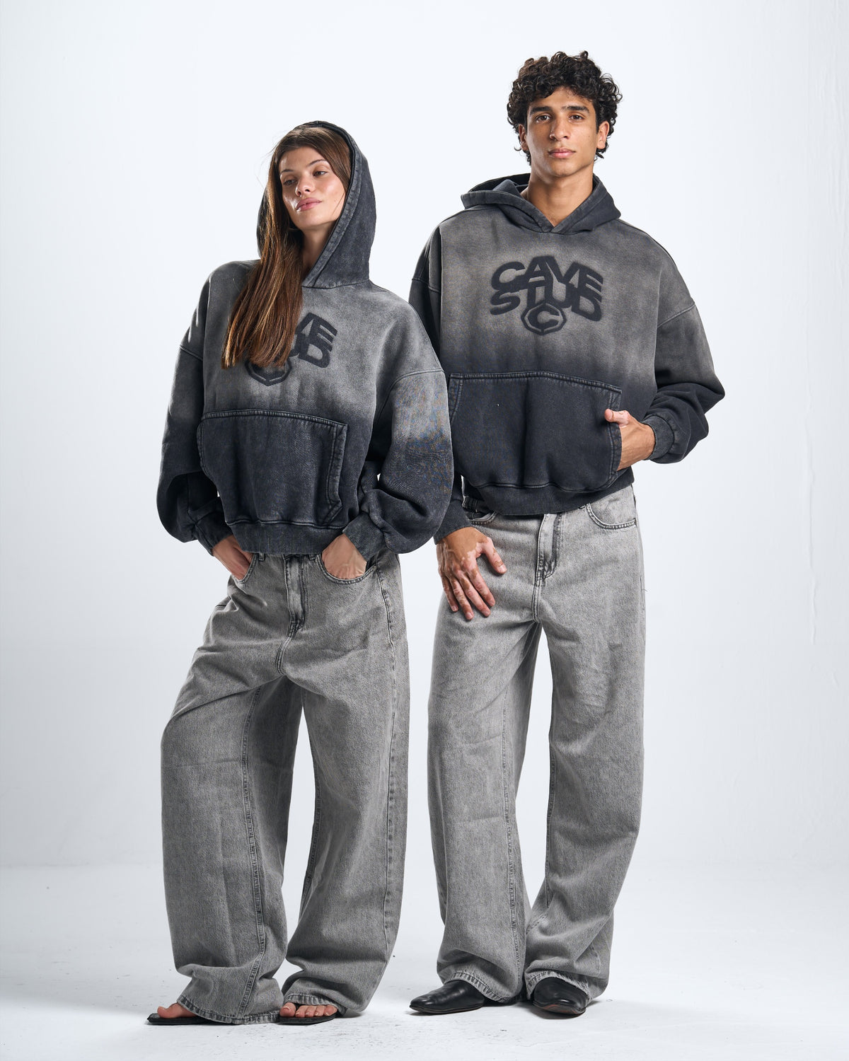 darkgrey washed hoodie