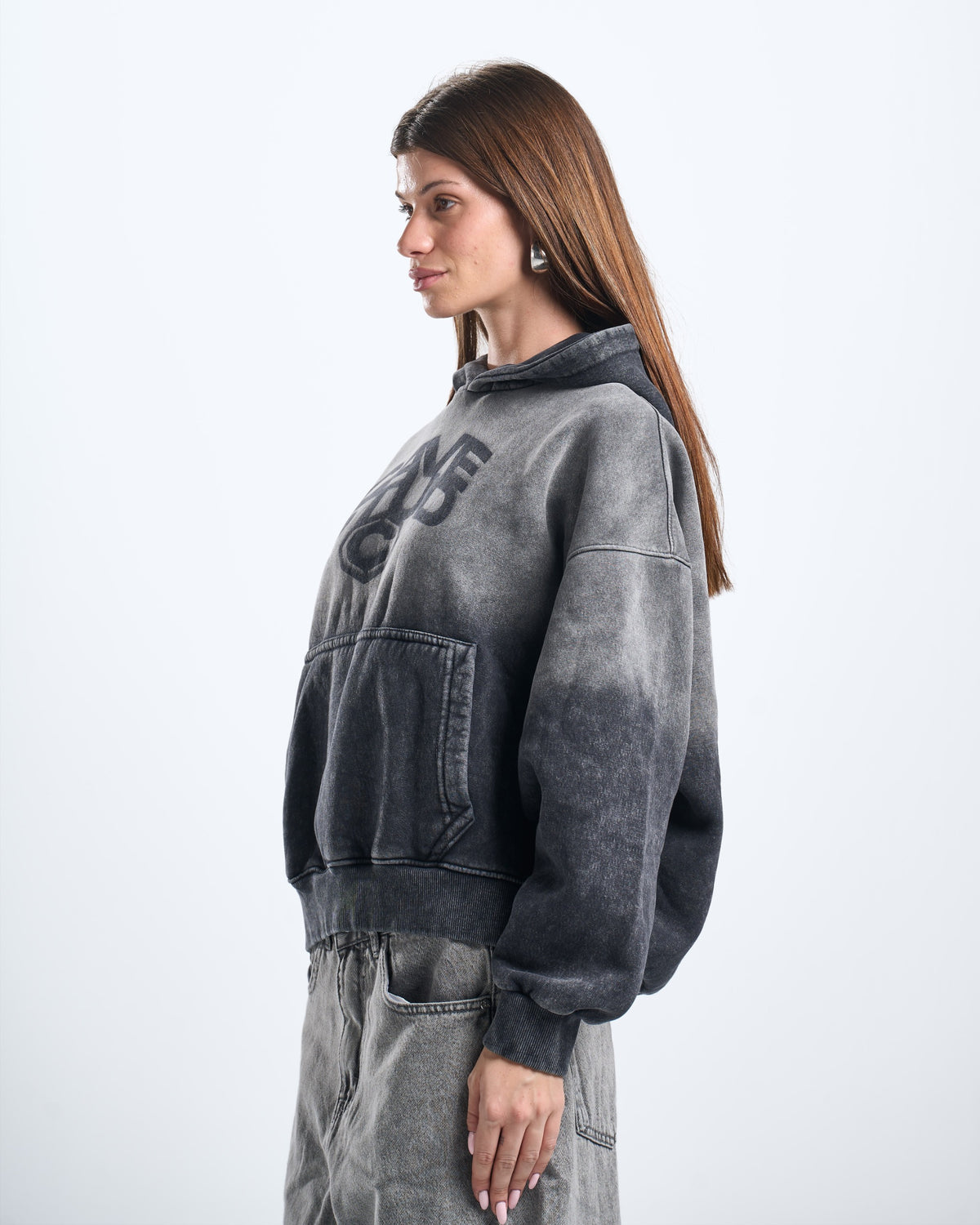 darkgrey washed hoodie