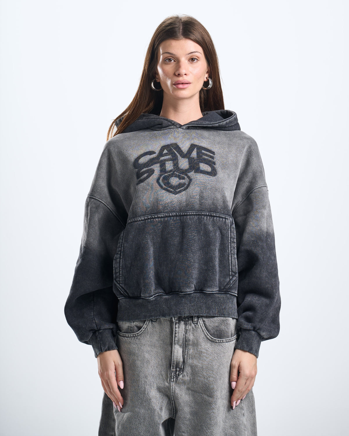 darkgrey washed hoodie