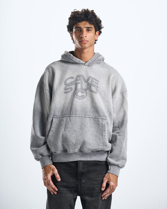 grey washed hoodie