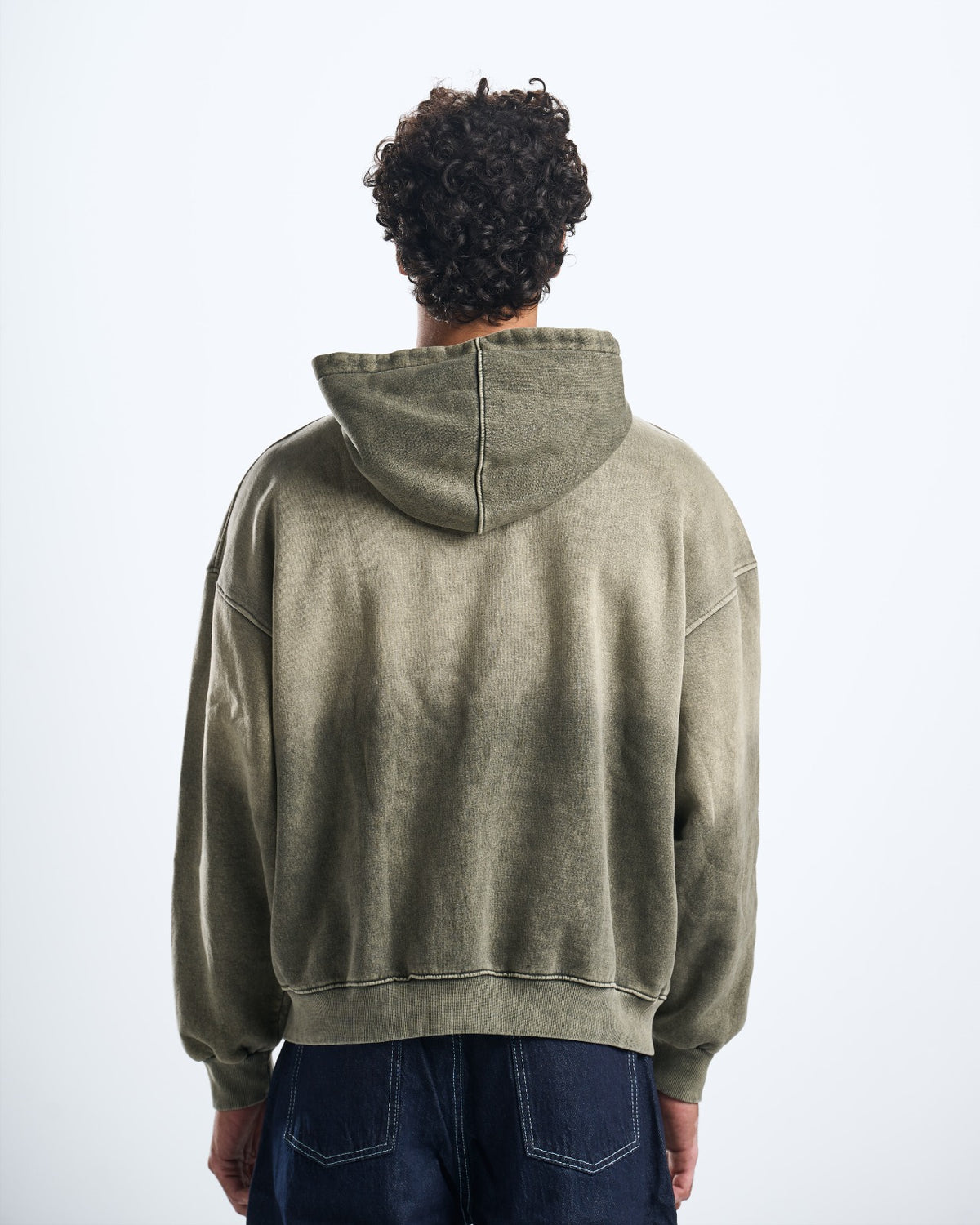 olive washed hoodie