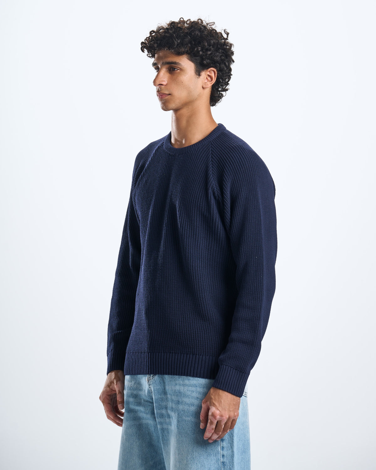 Knitted navyblue crewneck