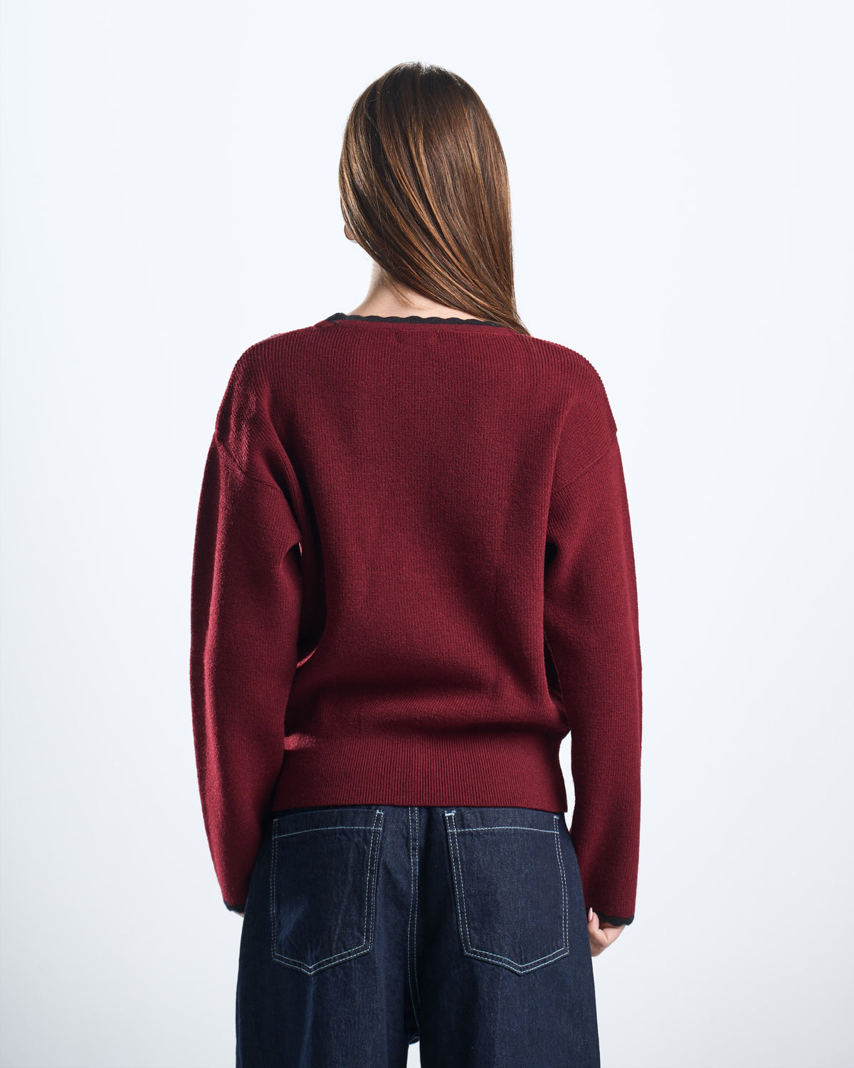 knitted Burgundy top