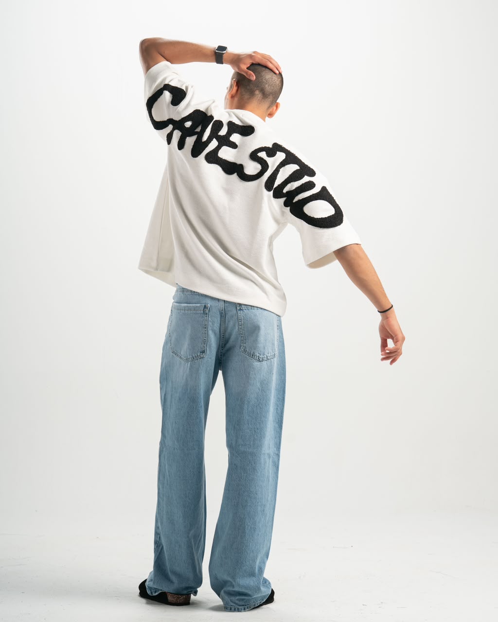 Shadow fur white T-shirt