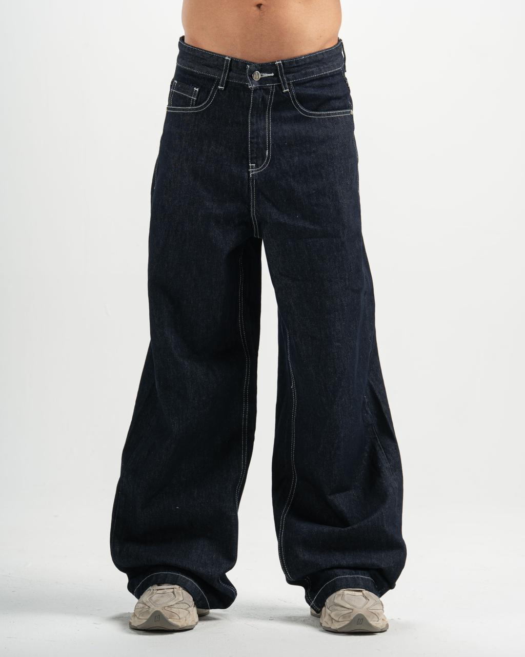 Unisex raw navy denim