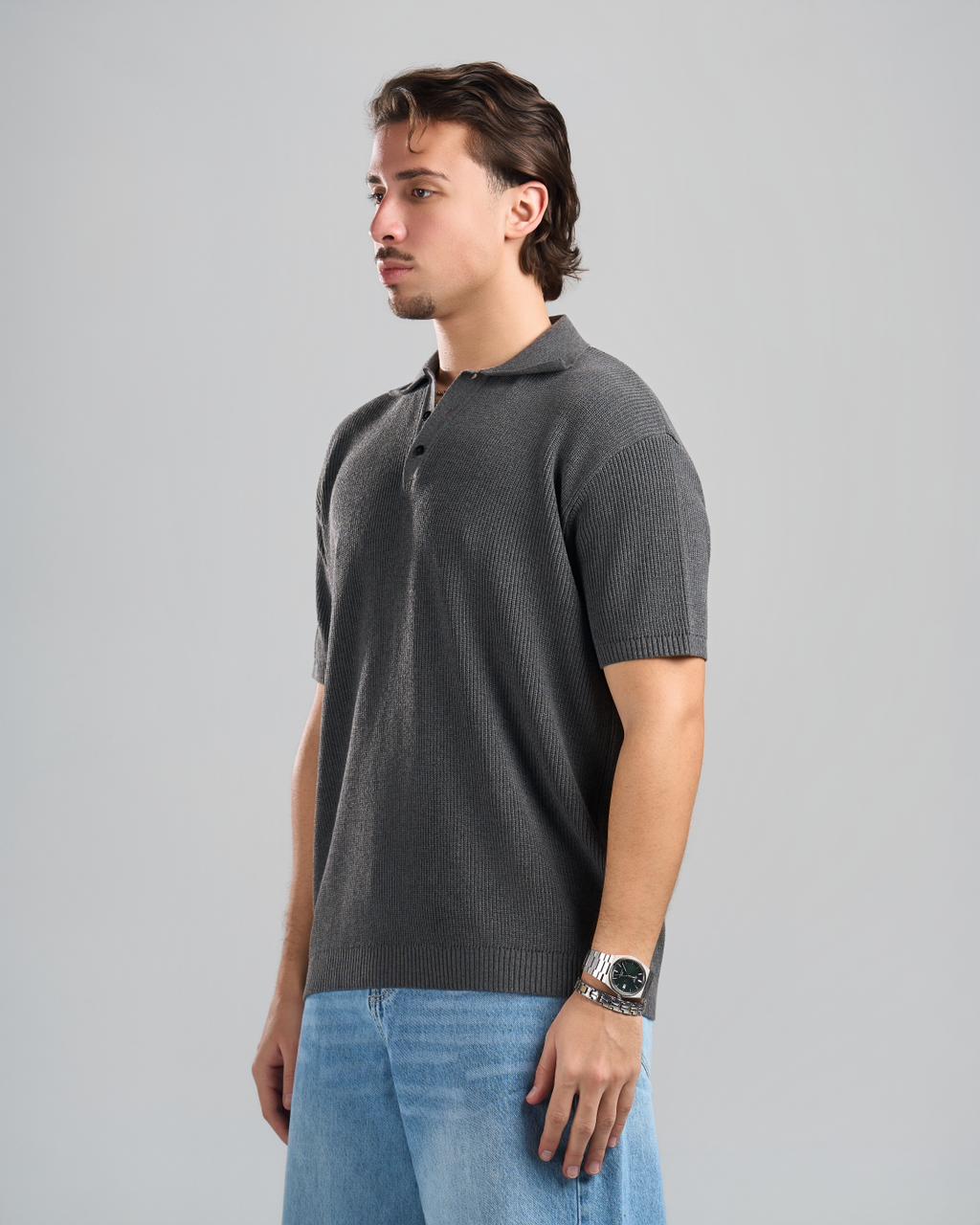 Knitted grey Polo