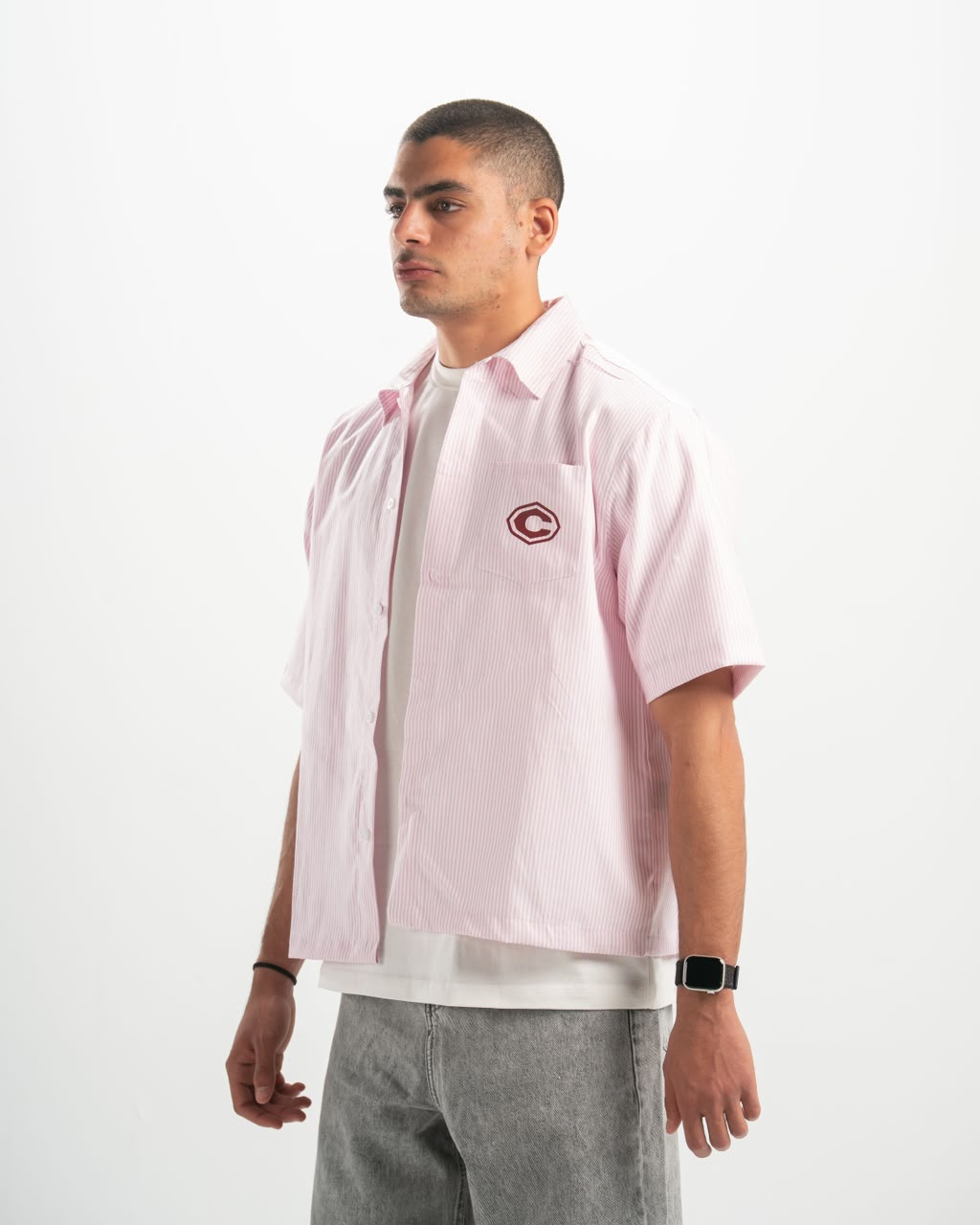 Stripe pink shirt