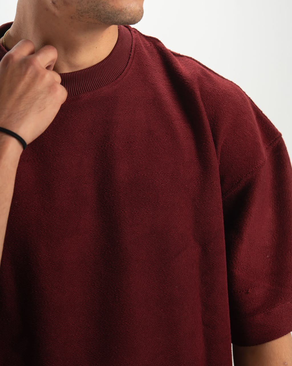 Shadow fur burgundy T-shirt