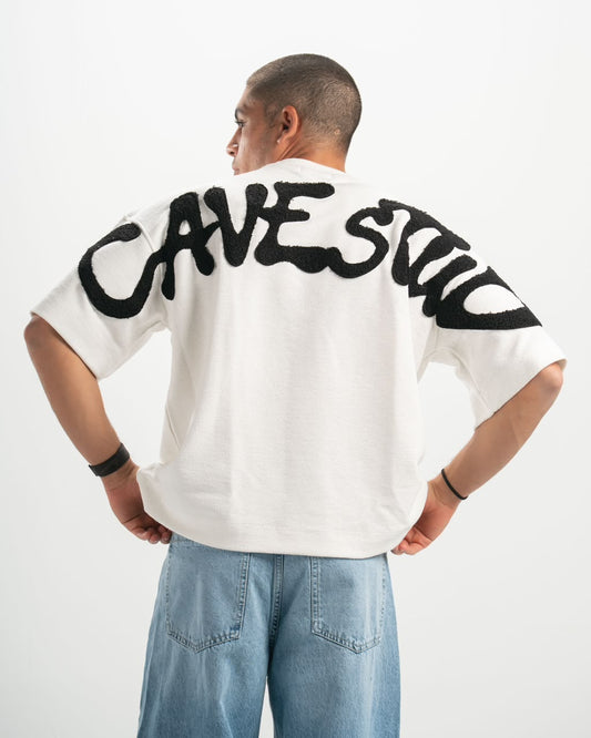 Shadow fur white T-shirt