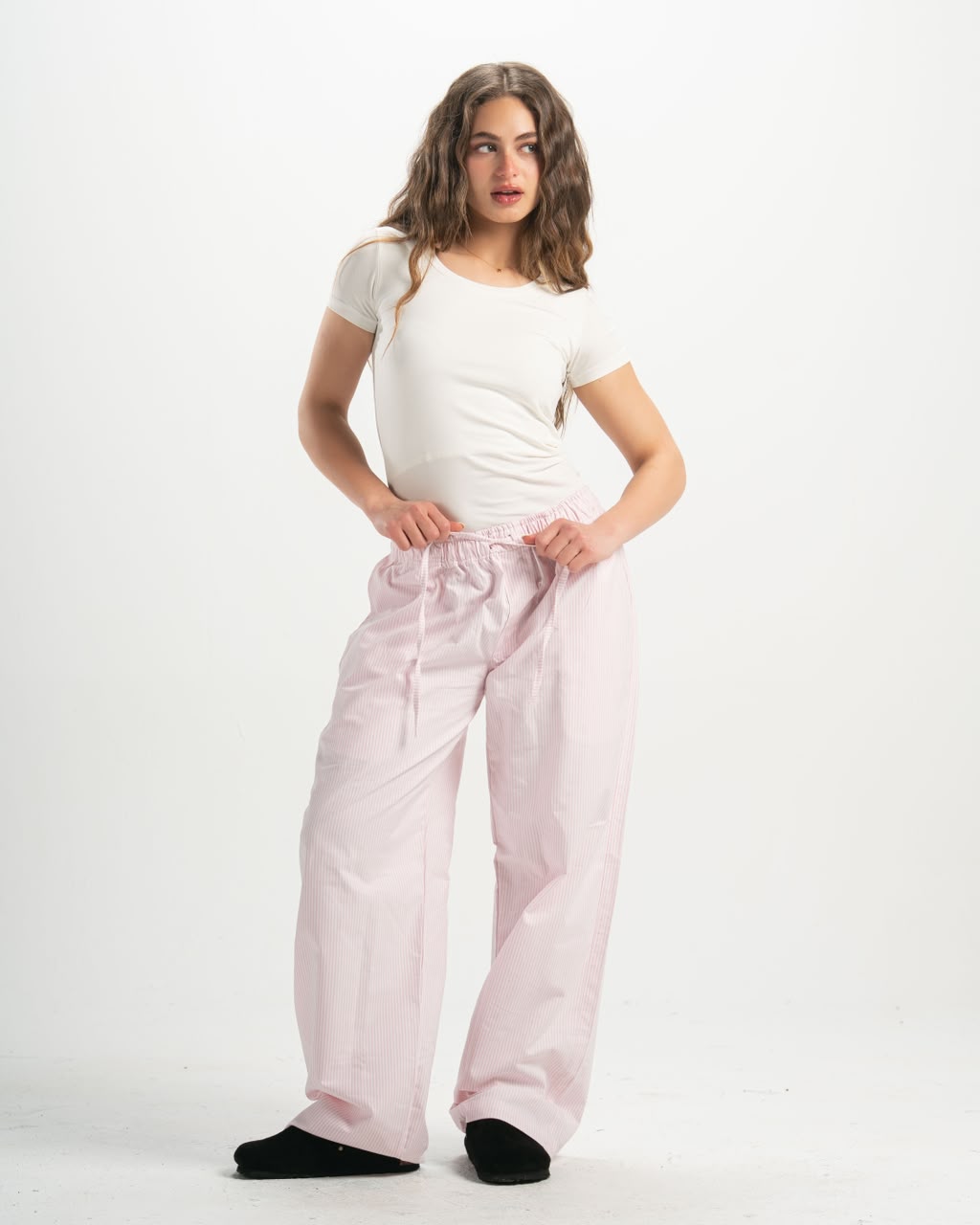 Stripe pink pants