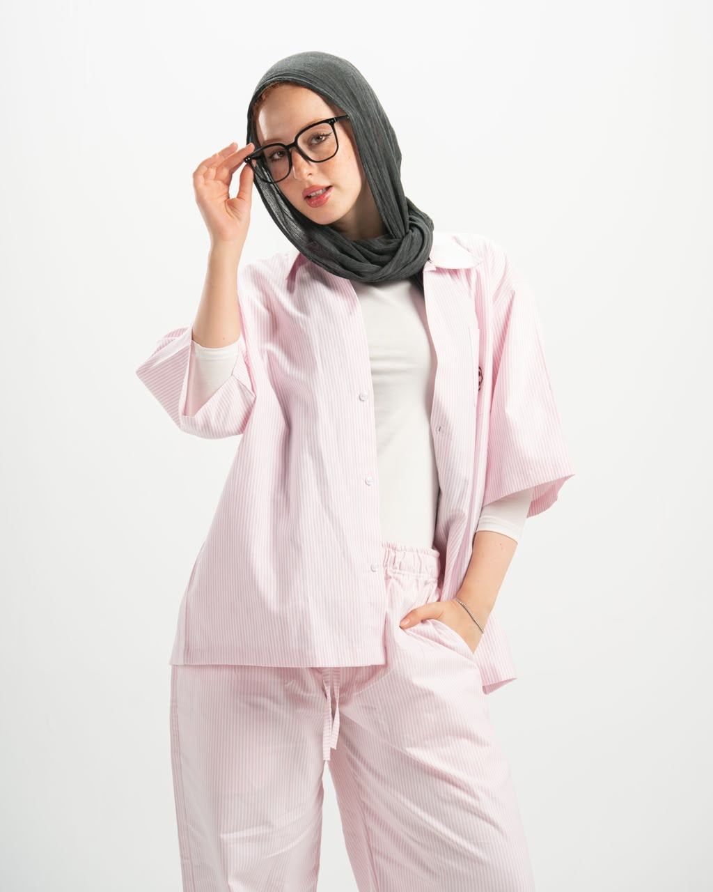 Stripe pink shirt