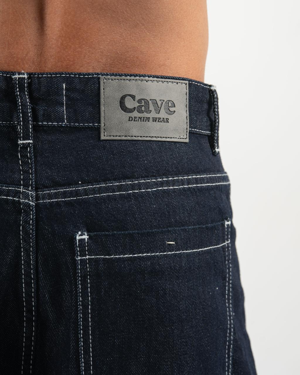 Unisex raw navy denim